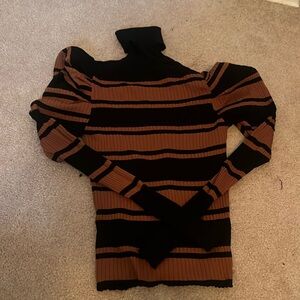 Zara Tan and Black Turtleneck